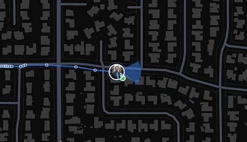 Real-time team tracking interface